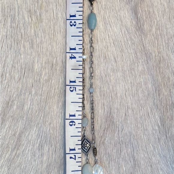 James Avery Retired Tessares Amazonite Silver & Bronze Earrings & Necklace SET - Picture 5 of 5